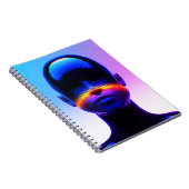 Carnet Portrait Pixel Art Futuriste – Abstrait Numérique (Côté Droit)