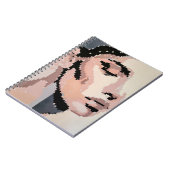 Carnet Portrait Pixel Pastel de Sérénité (Côté gauche)