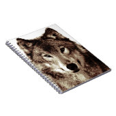 Carnet Portrait Sepia Wolf (Côté Droit)
