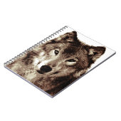 Carnet Portrait Sepia Wolf (Côté gauche)