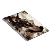 Carnet Portrait Sepia Wolf (Côté Droit)