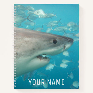 Carnet Portrait sous-marin personnalisé de grand requin b