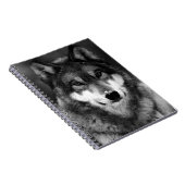 Carnet Portrait Wolf noir et blanc (Côté Droit)
