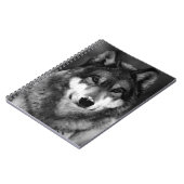 Carnet Portrait Wolf noir et blanc (Côté gauche)