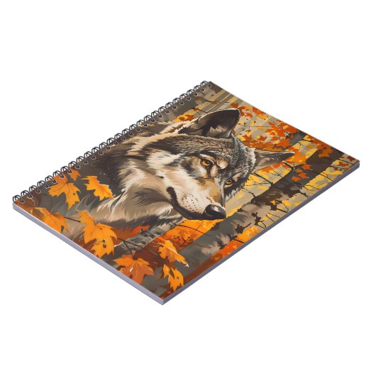 Carnet Portrait Wolf vintage (Côté gauche)