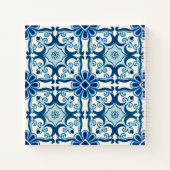 Carnet Portugais Azulejos Blue Floral Motif (Dos)