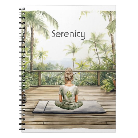 Carnet Pose de yoga de méditation Sérénité (Devant)