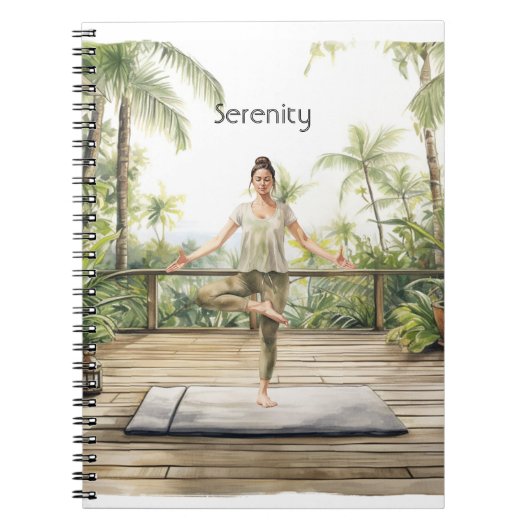 Carnet Pose de yoga de méditation Sérénité (Devant)