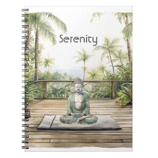 Carnet Pose de yoga de méditation Sérénité Bouddha (Devant)