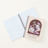 Carnet Pose de Yoga violet Boho Abstrait moderne (Intérieur)