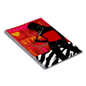 Carnet Posh Popp Fashion Zebra rouge|hot rose|or (Côté Droit)