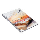 Carnet Positif Vibes Beach coucher de soleil avec oiseaux (Côté Droit)