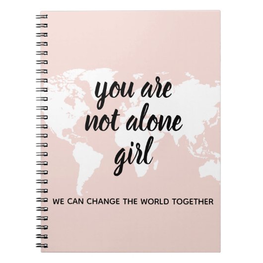 Carnet Positif Vous N'Êtes Pas Seul Citation Motivation F (Devant)