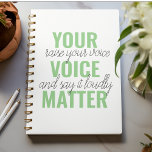 Carnet Positive Green Your Voice Matter Motivation Citati<br><div class="desc">Positive Green Your Voice Matter Motivation Citation</div>