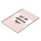 Carnet Positive rose Commençons l'aventure Carte du Monde (Côté gauche)