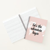 Carnet Positive rose Commençons l'aventure Carte du Monde (Intérieur)