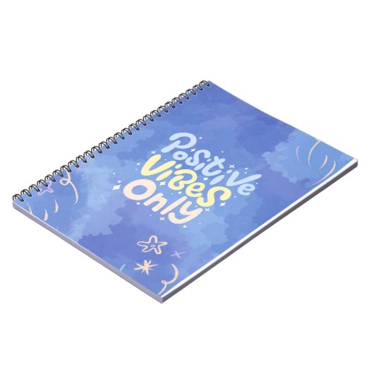 Carnet Positive Vibes Only Spiral Notebook  (Côté gauche)