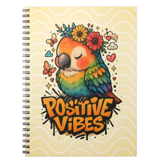 Carnet “Positive Vibes” Parrot (Devant)