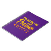 Carnet Positivité moderne violet or Abraham Hicks Citatio (Côté gauche)