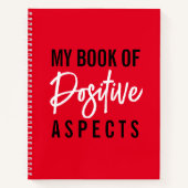 Carnet Positivité Red Chic Typographie Spirituelle (Devant)
