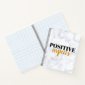 Carnet Positivity Chic Marbre blanc Loi d'attraction (Intérieur)