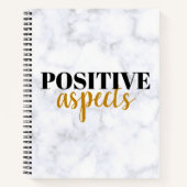 Carnet Positivity Chic Marbre blanc Loi d'attraction (Devant)