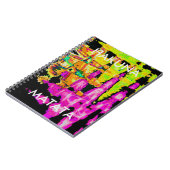 Carnet Poster d'art Abstrait Neon Glitch Imprimer (Côté gauche)