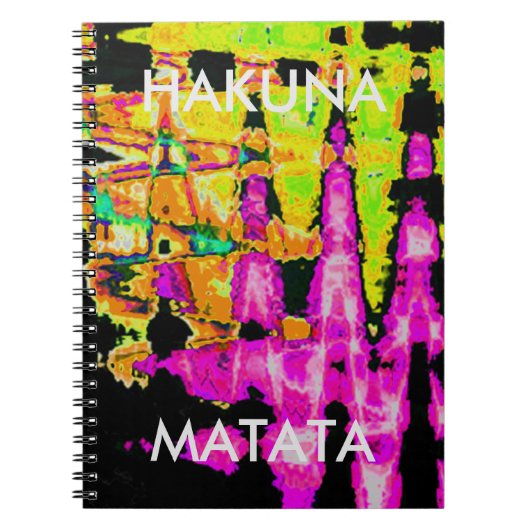 Carnet Poster d'art Abstrait Neon Glitch Imprimer (Devant)