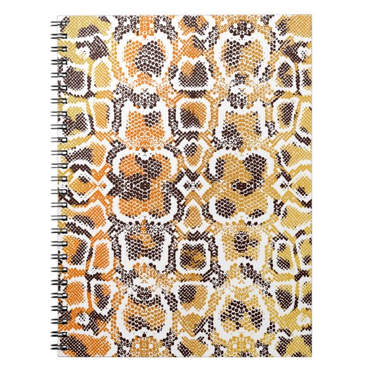 Carnet Poster de animal, arrière - plan de texture léopar (Devant)