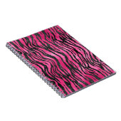 Carnet Poster de animal de glamour rose et noir (Côté Droit)