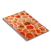 Carnet Poster de animal de la Giraffe orange (Côté Droit)