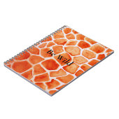Carnet Poster de animal de la Giraffe orange (Côté gauche)