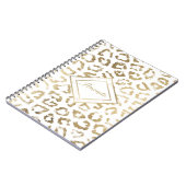 Carnet poster de animal de léopard blanc (Côté gauche)