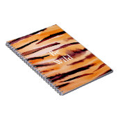 Carnet Poster de animal de tigre noir orange (Côté Droit)