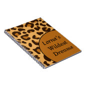 Carnet Poster de animal élégant Orange & Black Leopard Mo (Côté Droit)