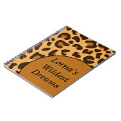 Carnet Poster de animal élégant Orange & Black Leopard Mo (Côté gauche)