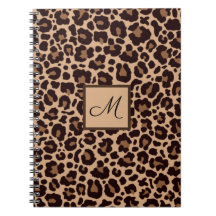 Poster de animal léopard Cheetah Monogramme initia