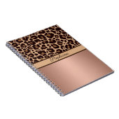Carnet Poster de animal Leopard Cheetah Rose Gold chic te (Côté Droit)