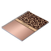 Carnet Poster de animal Leopard Cheetah Rose Gold chic te (Côté gauche)