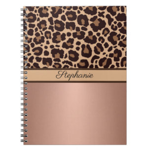 Carnet Poster de animal Leopard Cheetah Rose Gold chic te