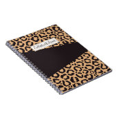 Carnet Poster de animal Leopard d'or noir moderne (Côté Droit)