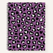 Carnet Poster de animal, Léopard Violet, Spots De Cheetah (Devant)