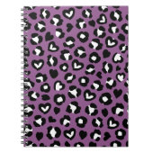 Carnet Poster de animal, Léopard Violet, Spots De Cheetah (Devant)