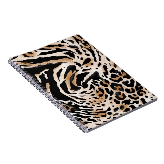 Carnet Poster de animal : Leopard Zebra Tiger (Côté Droit)