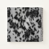 Carnet Poster de animal noir et blanc Faux Cowhire & Cuir (Dos)