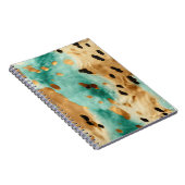 Carnet Poster de animal noir Turquoise or (Côté Droit)