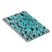 Carnet Poster de animal turquoise Abstrait (Côté Droit)