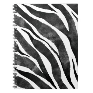 Carnet Poster de animal Zèbre noir blanc