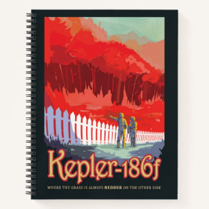 Carnet Poster De L'Espace Rétro De Kepler-186f.