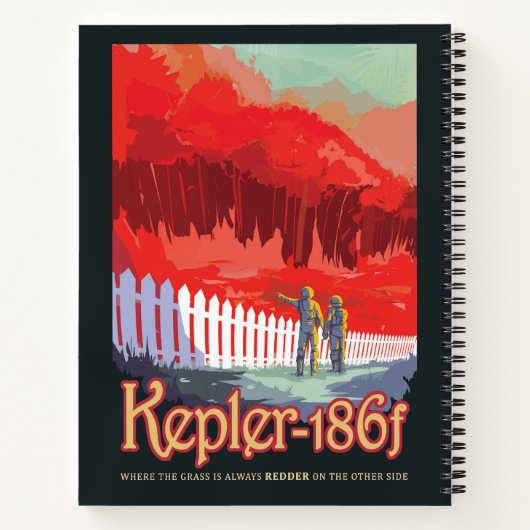 Carnet Poster De L'Espace Rétro De Kepler-186f. (Dos)